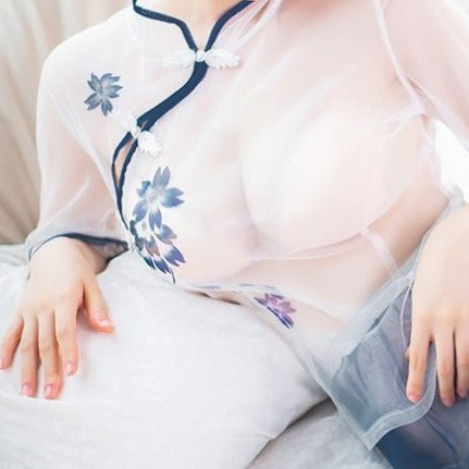 Sheer Qipao Dress