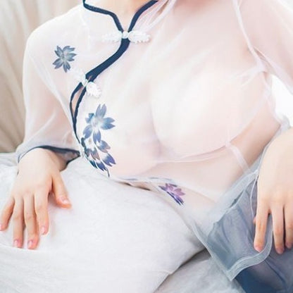 Sheer Qipao Dress