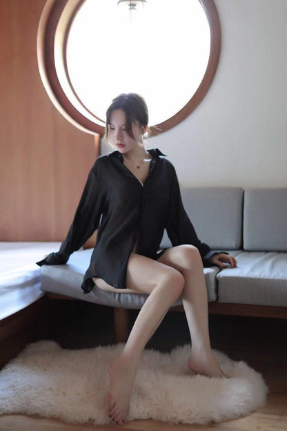 Sheer White Shirt Dress