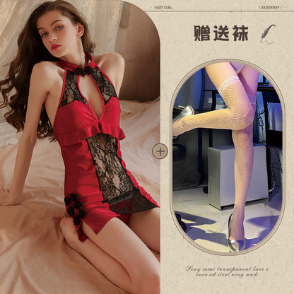 Sheer Qipao Teddy