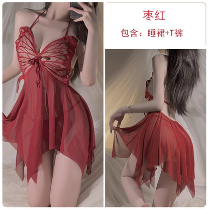 Butterfly Sheer Lingerie Nightgown