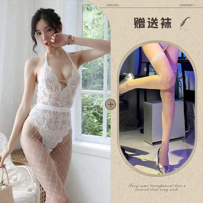 Backless Snap-Crotch Catsuit