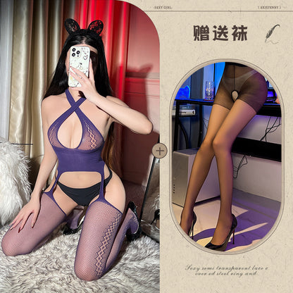 Fishnet Cut-out Bodysuit