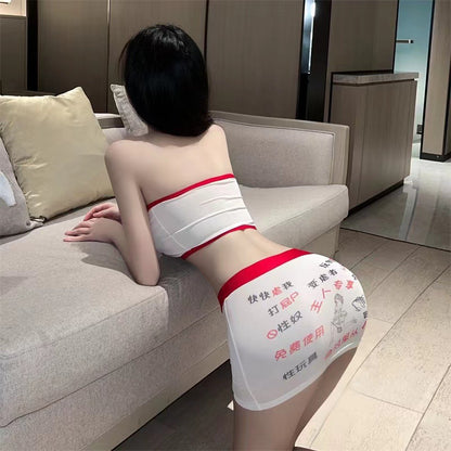 Text Print Swimsuit