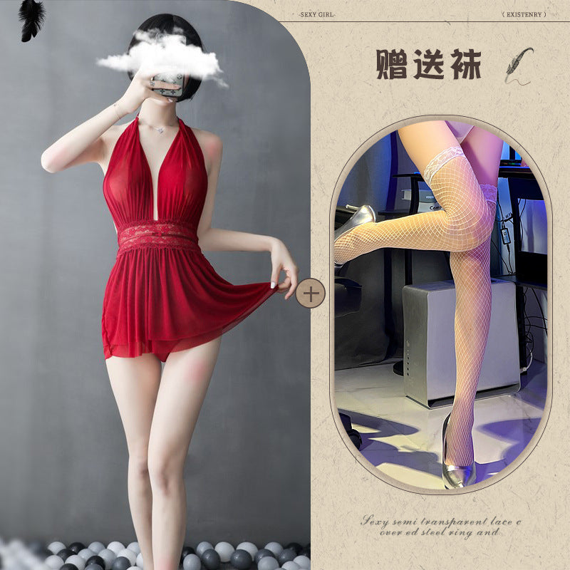 Sheer Backless Nightdress