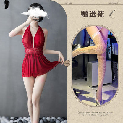 Sheer Backless Nightdress