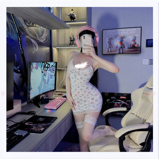 Floral Lace Bustier Nightdress