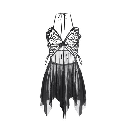 Butterfly Sheer Lingerie Nightgown