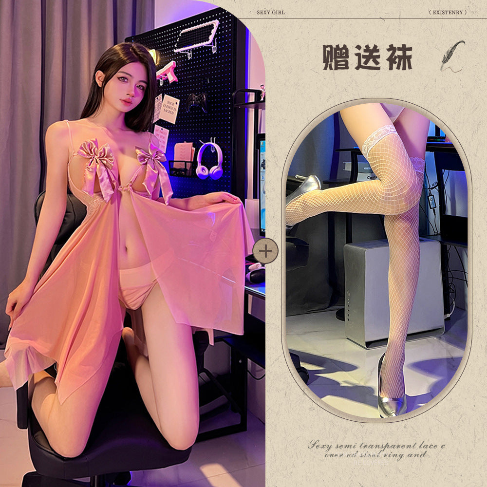 Sheer Bow Nightdress