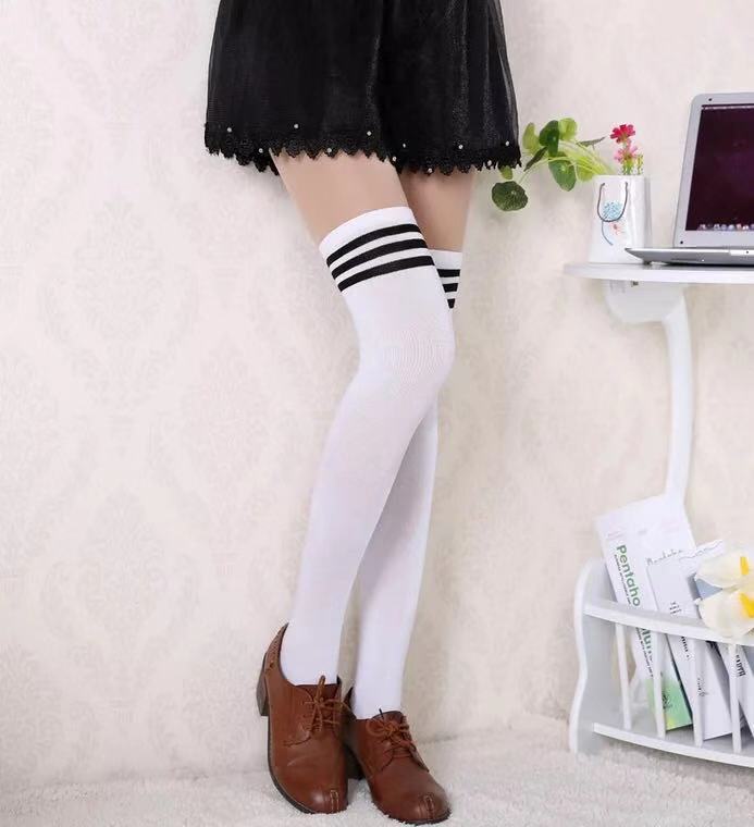 School Stripe Thigh Highs