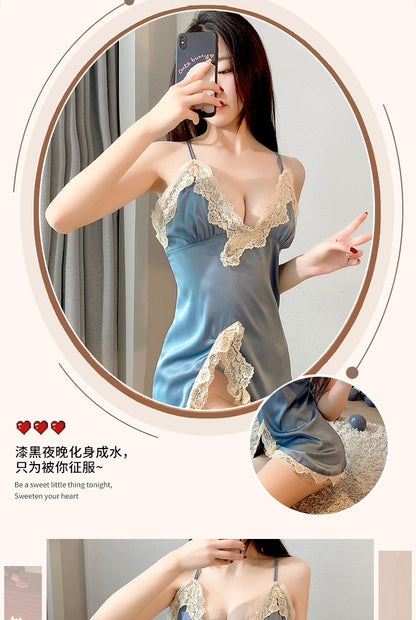 Slinky Satin Nightdress Set
