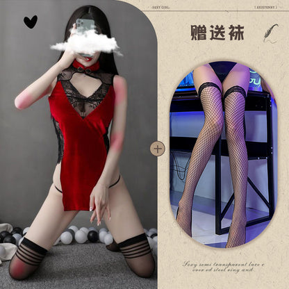 Velvet Qipao Set