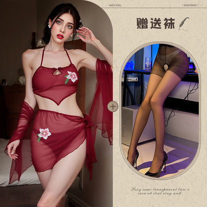 Purple Fishnet Catsuit