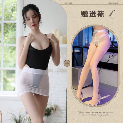 High-Slit Swimwear Bodysuit