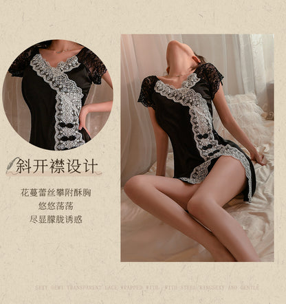 Side-Slit French Style Sleepwear