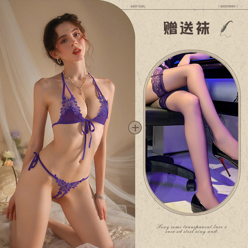 Open Crotch Bikini Set