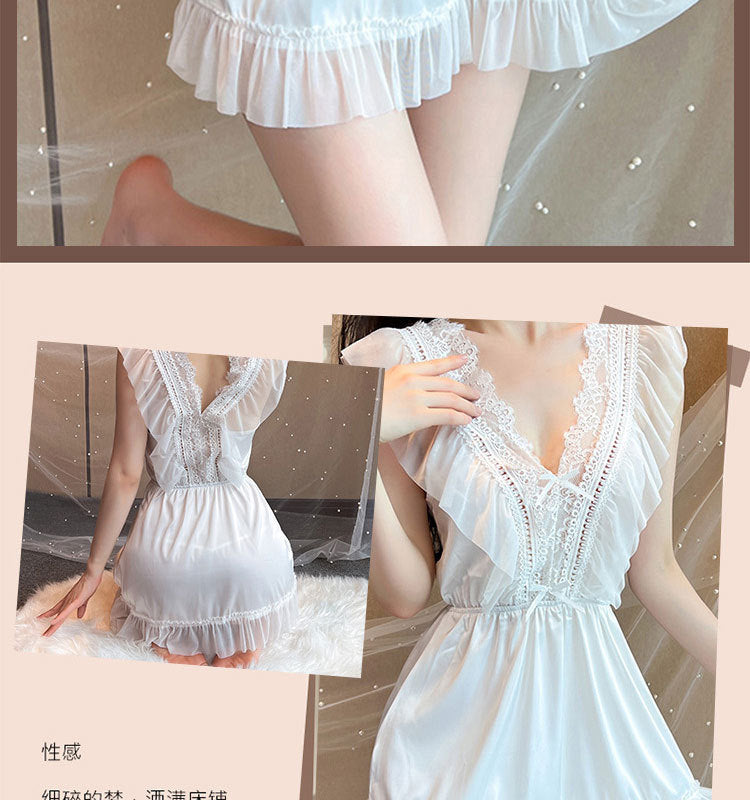 Silk Lace Chemise Set