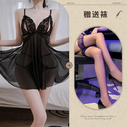 Sheer Open Crotch Teddy