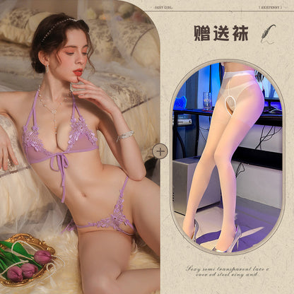 Open Crotch Bikini Set