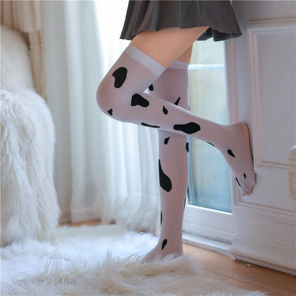 Cow Print Stockings