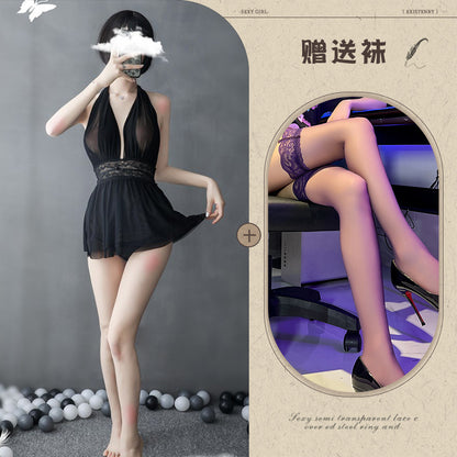 Sheer Backless Nightdress