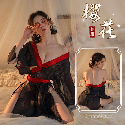 Black Kimono Lingerie 