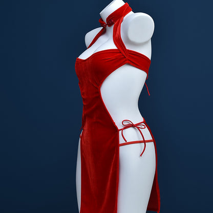 High-Slit Qipao Teddy