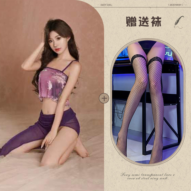 High-Slit Chiffon Dress