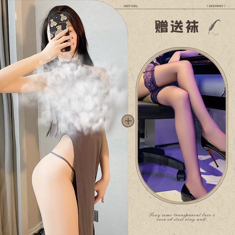 Silk Side-Slit Chemise