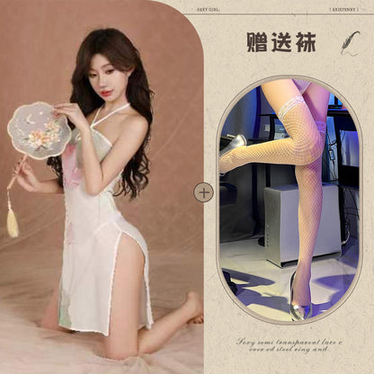 High-Slit Chiffon Dress