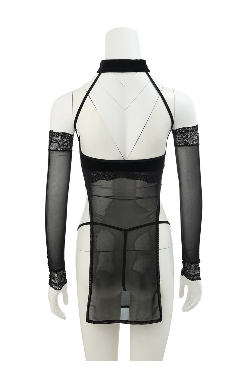 Slit Cheongsam Roleplay Costume Set