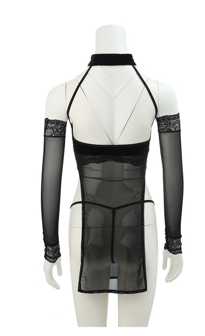 Slit Cheongsam Roleplay Costume Set