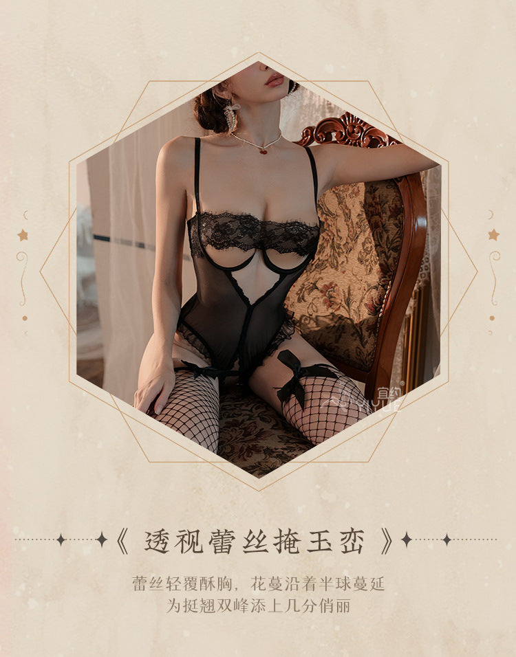 Sexy Lingerie Sexy Jumpsuit Women's Lace Seduction Uniform 