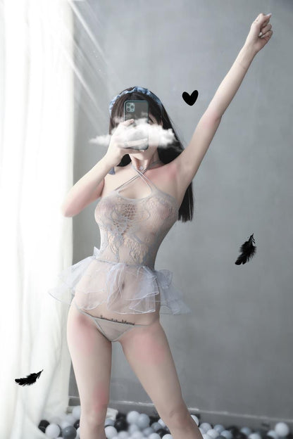 Cop Mesh Dress Set 
