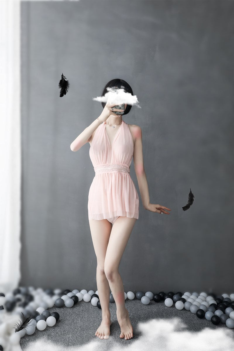 Sheer Backless Nightdress