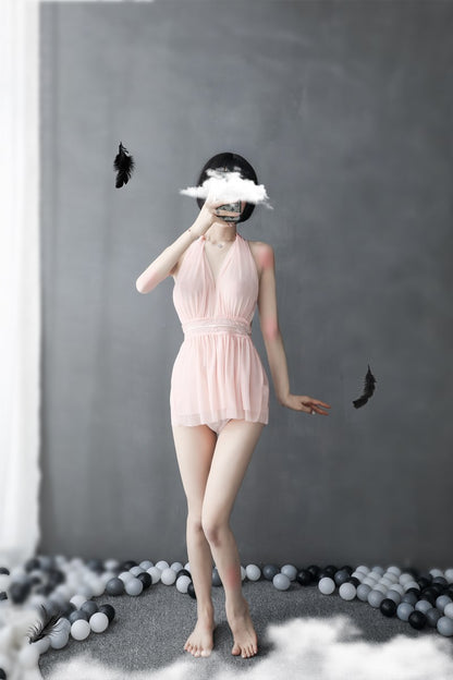 Sheer Backless Nightdress