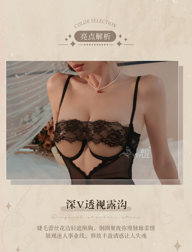 Sexy Lingerie Sexy Jumpsuit Women's Lace Seduction Uniform 