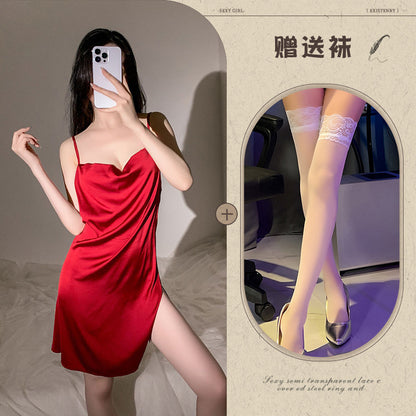 Silk Slit Chemise