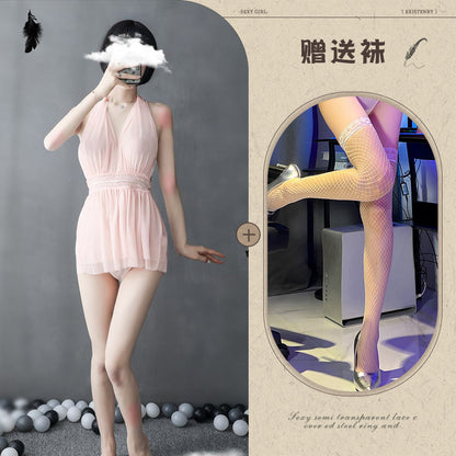 Sheer Backless Nightdress