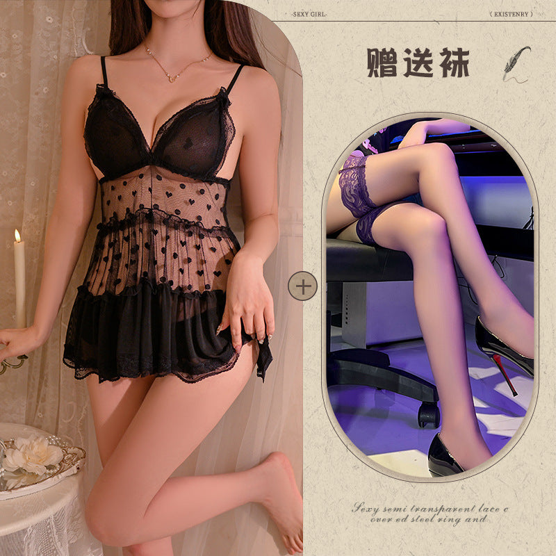 Sheer Lace Babydoll Nightie