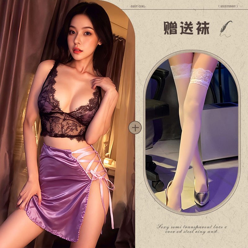 Deep V Qipao Dress
