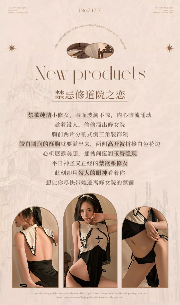 Cute Nun Roleplay Cosplay Lingerie