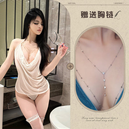 Sheer Backless Chemise