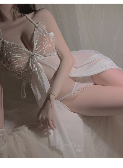 Butterfly Sheer Lingerie Nightgown