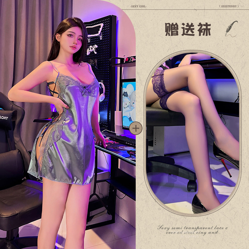 Silk Slit Nightdress