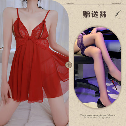 Sheer Open Crotch Teddy