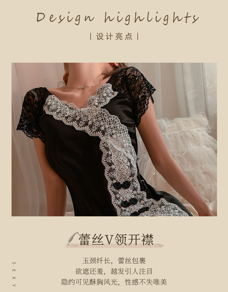 Side-Slit French Style Sleepwear