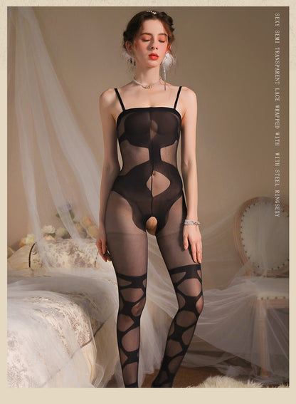 Heart Fishnet Teddy