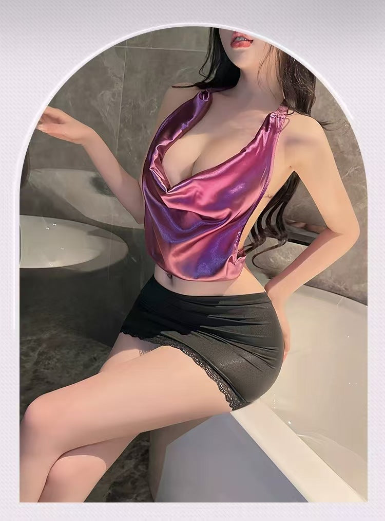 Purple Secretary Dress