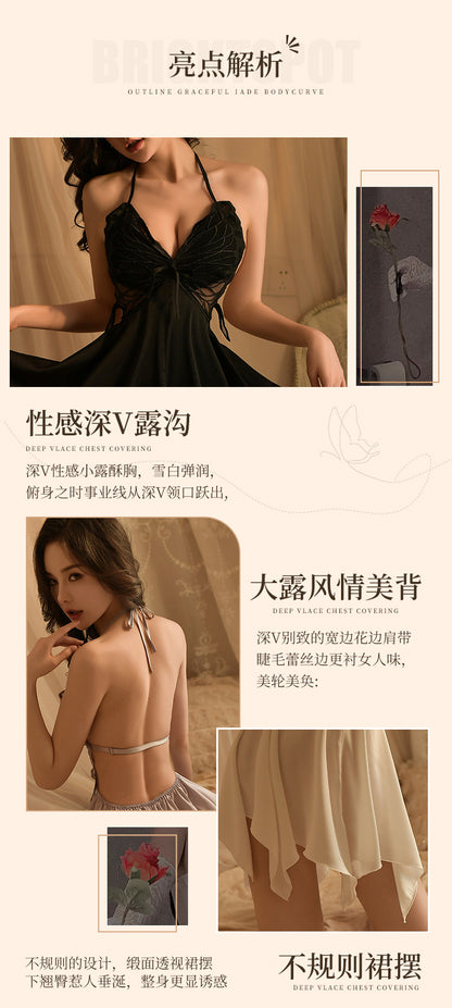 Silk Robe at Chemise Set 